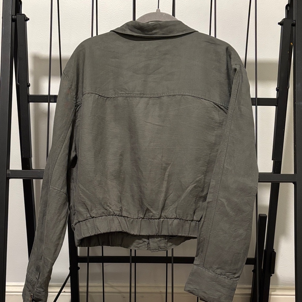 Gray Linen WomenJacket - Picture 2 of 5